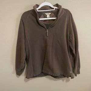 Woolrich Brown Quarter Zip Pullover Size Medium